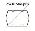 Etikety kotúčik Star Prix SP2 biely 26x18mm