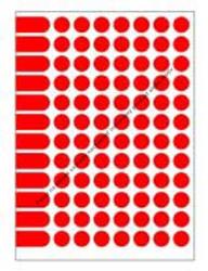 Etikety kruhové 15mm Agipa A5 červené