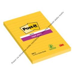 Bloček Post-it Super Sticky 102x152 žltý linajky