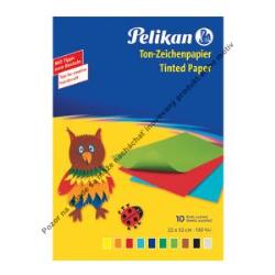 Farebný papier Pelikan 10ks 33x23cm mix farieb