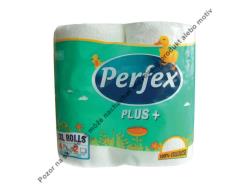 Toaletný papier PERFEX plus 4ks 2vrstvový biely