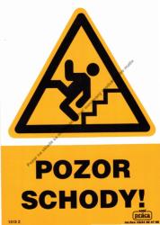 Piktogram Pozor schody! A5 