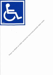 Piktogram Invalidný vozík 10x10cm