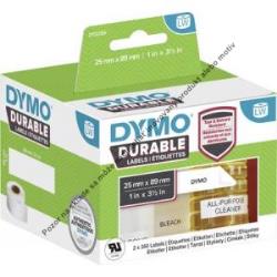 Samolepiace etikety Dymo LW 89x25mm polypropylénové s ochrannou vrstvou biele