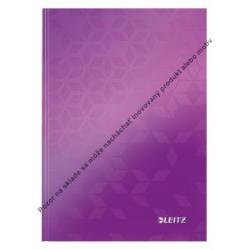 Záznamová kniha Leitz WOW A5 80 listov linajková purpurová