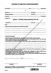 Dohoda o hmotnej zodpovednosti A4 list 072