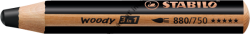 Ceruza Stabilo Woody 3in1 čierna